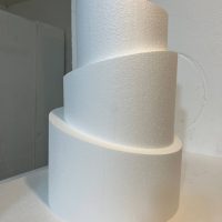 ماکت کیک یونولیتی سه طبقه شیب دار
